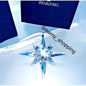 NIB Swarovski Christmas Aurora Borealis Large 4”Star Crystal Ornament #5403200